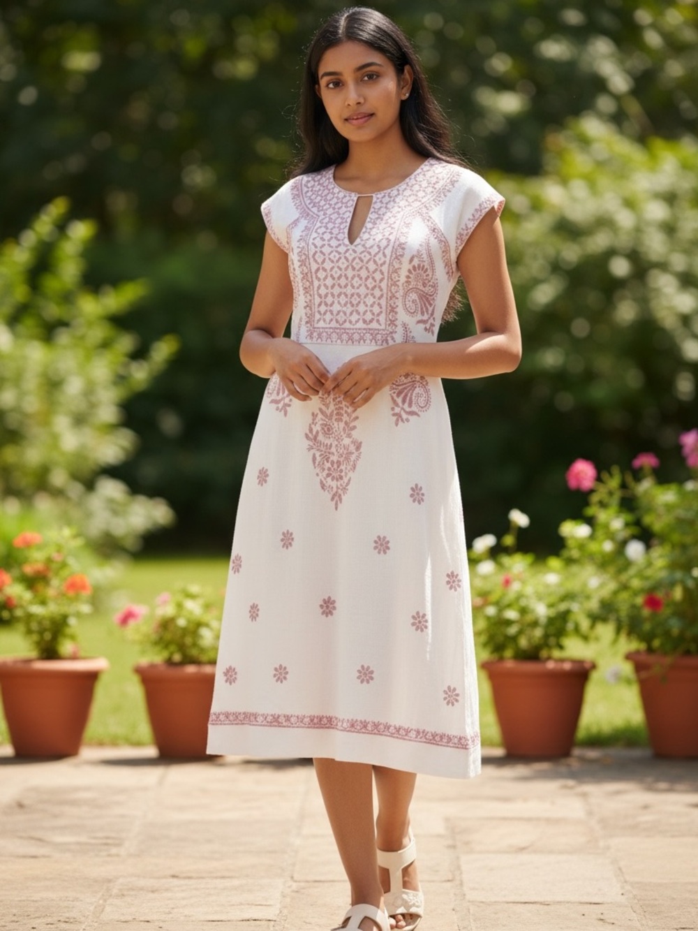 Roller Rabbit Faith Dress XS Pink 100% Cotton